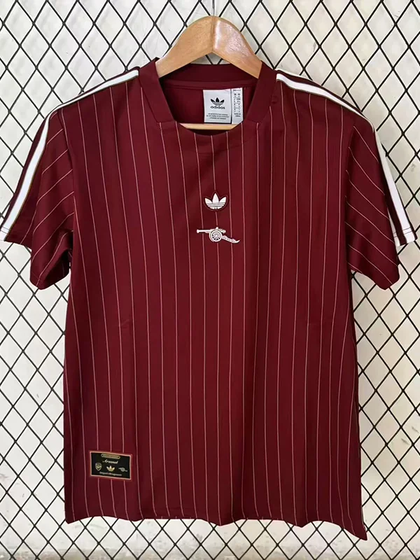 Arsenal 2025/26 Training Brown Red Jersey Fan Version - Front View Arsenal 2025/26 Training Brown Red Jersey Fan Version - Front View | KFCOOL