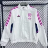 Arsenal 2025/26 White Windbreaker - Front View | KFCOOL