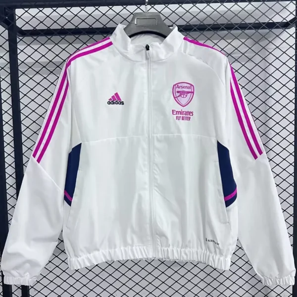 Arsenal 2025/26 White Windbreaker - Front View | KFCOOL