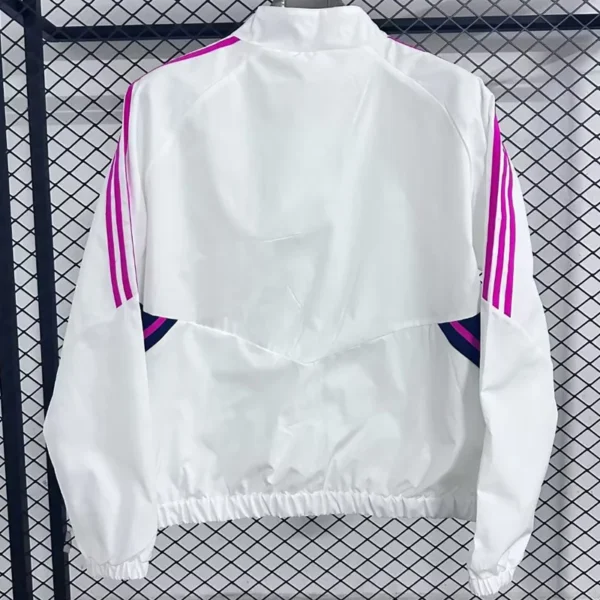Arsenal 2025/26 White Windbreaker - Back View | KFCOOL
