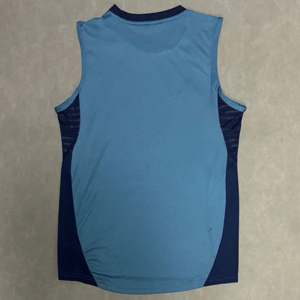 Arsenal 2025/26 Blue Sleeveless Women Yoga Vest - Back View | KFCOOL