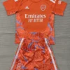 Arsenal 2026/27 Goalkeeper Orange Kids Kit Fan Version - Front View | KFCOOL