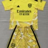 Arsenal 2026/27 Goalkeeper Yellow Kids Kit Fan Version - Front View | KFCOOL