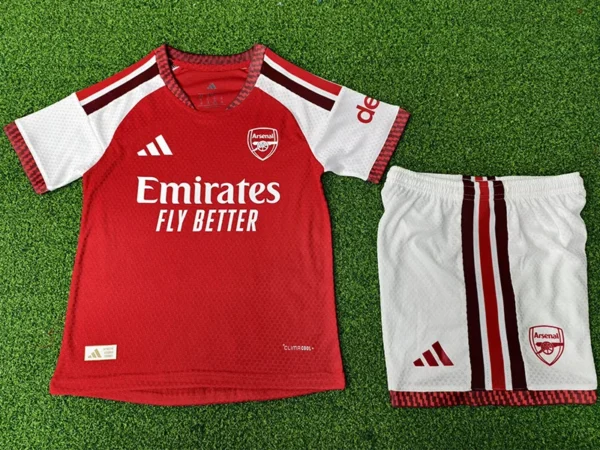 Arsenal 2026/27 Home Kids Kit Player Version - Back View | KFCOOL