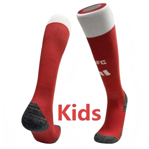 Arsenal 2026/27 Home Red Socks - Front View - KFCool – Football Jerseys & Soccer Kits Store Arsenal 2026/27 Home Red Socks - Front View | KFCOOL