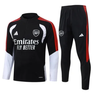 Arsenal 2026/27 Black Half Pull Tracksuit - Front View | KFCOOL