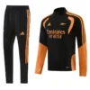 Arsenal 2026/27 Black Yellow Half Pull Tracksuit - Front View | KFCOOL