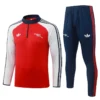 Arsenal 2026/27 Red White Half Pull Tracksuit - Front View | KFCOOL