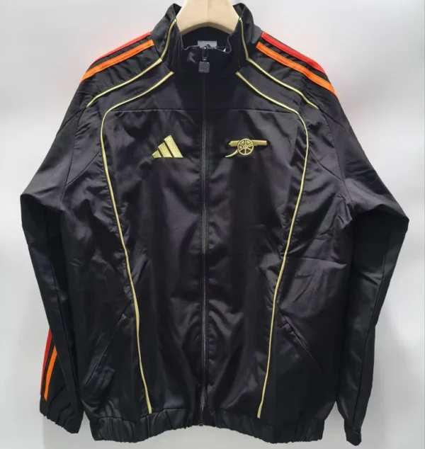 Arsenal 2026/27 Black Yellow Windbreaker - Front View | KFCOOL