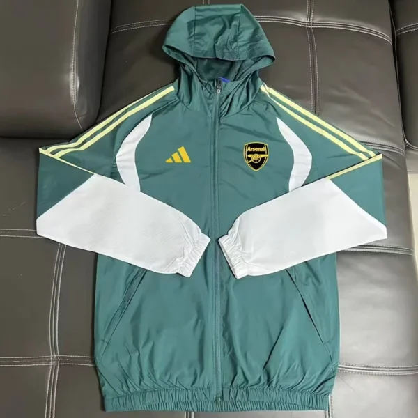 Arsenal 2026/27 Green Windbreaker - Front View | KFCOOL