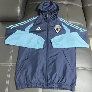 Arsenal 2026/27 Royal Blue Windbreaker - Front View Arsenal 2026/27 Royal Blue Windbreaker - Front View | KFCOOL
