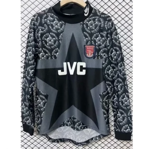 Arsenal 1994/95 Retro Goalkeeper Black Long Sleeve Jersey Fan Version - Front View Arsenal 1994/95 Retro Goalkeeper Black Long Sleeve Jersey Fan Version - Front View | KFCOOL