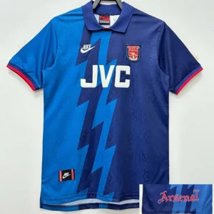Arsenal 1995/96 Retro Away Blue Jersey Fan Version - Front View | KFCOOL