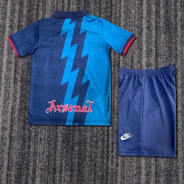 Arsenal 1995/96 Retro Away Kids Kit Fan Version - Back View | KFCOOL