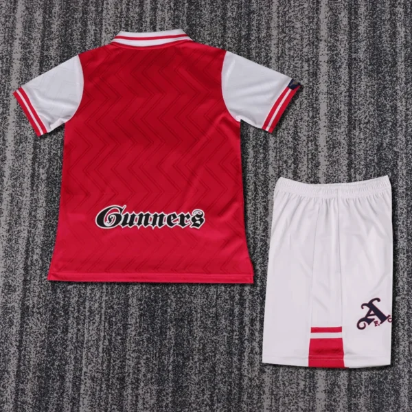 Arsenal 1996/97 Retro Home Kids Kit Fan Version - Back View | KFCOOL