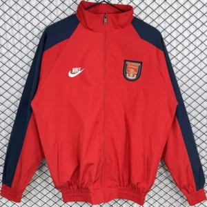 Arsenal 1996/97 Retro Red Windbreaker - Front View Arsenal 1996/97 Retro Red Windbreaker - Front View | KFCOOL