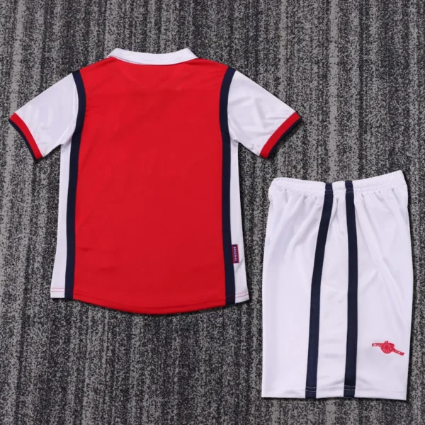 Arsenal 1998/99 Retro Home Kids Kit Fan Version - Back View | KFCOOL