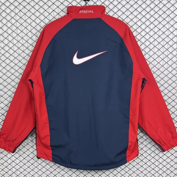 Arsenal 1998/99 Retro Black Red Windbreaker - Back View | KFCOOL