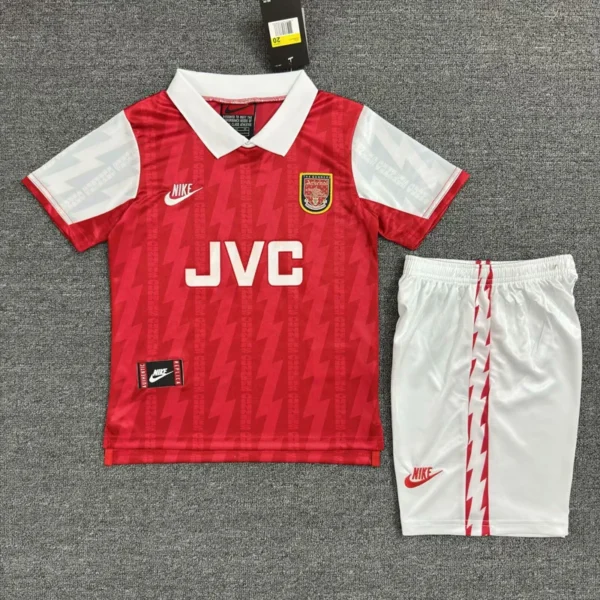Arsenal 1994/96 Retro Home Kids Kit Fan Version - Front View - KFCool – Football Jerseys & Soccer Kits Store Arsenal 1994/96 Retro Home Kids Kit Fan Version - Front View | KFCOOL