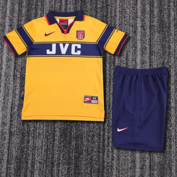 Arsenal 1997/99 Retro Away Kids Kit Fan Version - Front View | KFCOOL