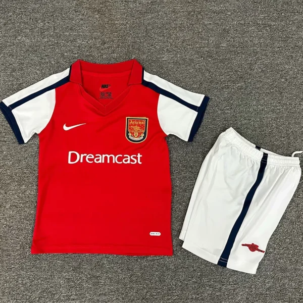 Arsenal 2000/02 Retro Home Kids Kit Fan Version - Front View | KFCOOL