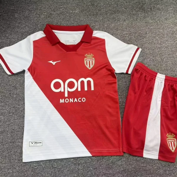 Monaco 2026/27 Home Kids Kit Fan Version - Front View | KFCOOL