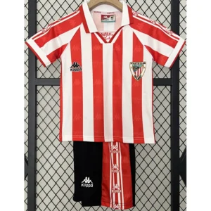 Athletic Bilbao 1995/97 Retro Home Kids Kit Fan Version - Front View Athletic Bilbao 1995/97 Retro Home Kids Kit Fan Version - Front View | KFCOOL
