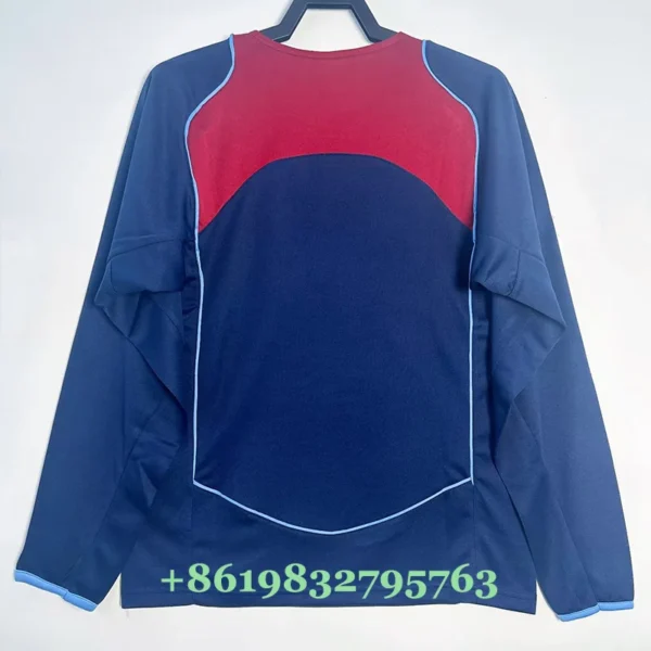 Atlético Madrid 2004/05 Retro Away Long Sleeve Jersey Fan Version - Back View | KFCOOL