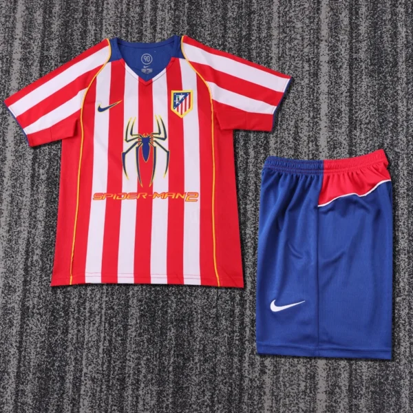 Atlético Madrid 2004/05 Retro Home Kids Kit Fan Version - Front View | KFCOOL