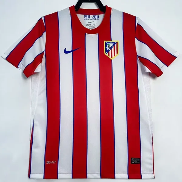 Atlético Madrid 2011/12 Retro Home Jersey Fan Version - Back View | KFCOOL
