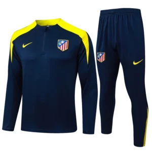 Atlético Madrid 2025/26 Royal Blue Half Pull Tracksuit - Front View | KFCOOL