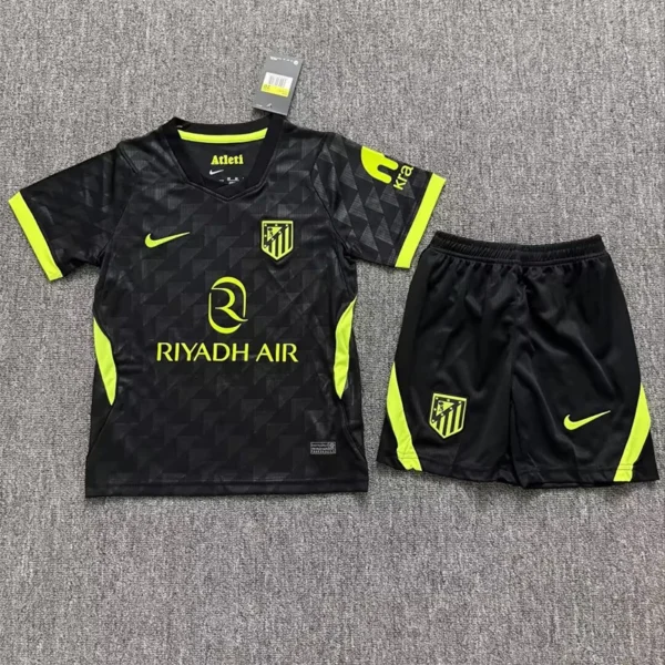 Atlético Madrid 2026/27 Away Kids Kit Fan Version - Front View - KFCool – Football Jerseys & Soccer Kits Store Atlético Madrid 2026/27 Away Kids Kit Fan Version - Front View | KFCOOL