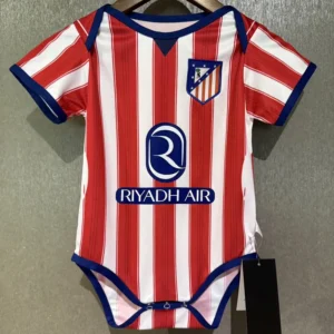 Atlético Madrid 2026/27 Home Baby Bodysuit - Front View Atlético Madrid 2026/27 Home Baby Bodysuit - Front View | KFCOOL