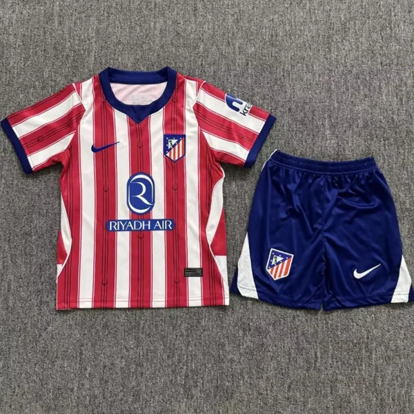 Atlético Madrid 2026/27 Home Kids Kit Fan Version - Front View | KFCOOL