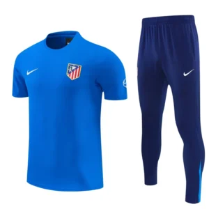 Atlético Madrid 2026/27 Blue Short Sleeve Pants Suit - Front View | KFCOOL