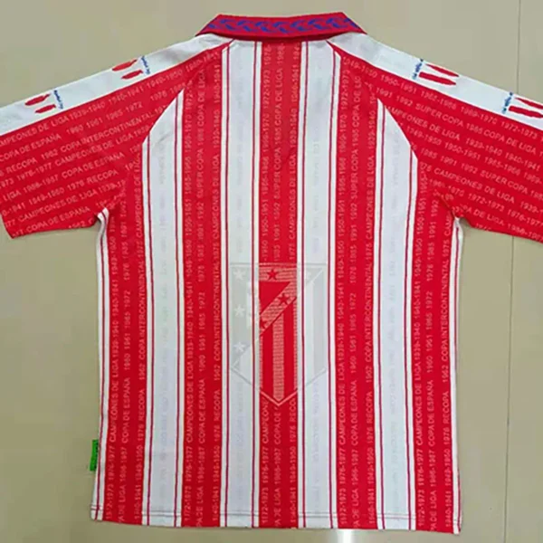 Atlético Madrid 1995/96 Retro Home Jersey Fan Version - Back View Atlético Madrid 1995/96 Retro Home Jersey Fan Version - Back View | KFCOOL