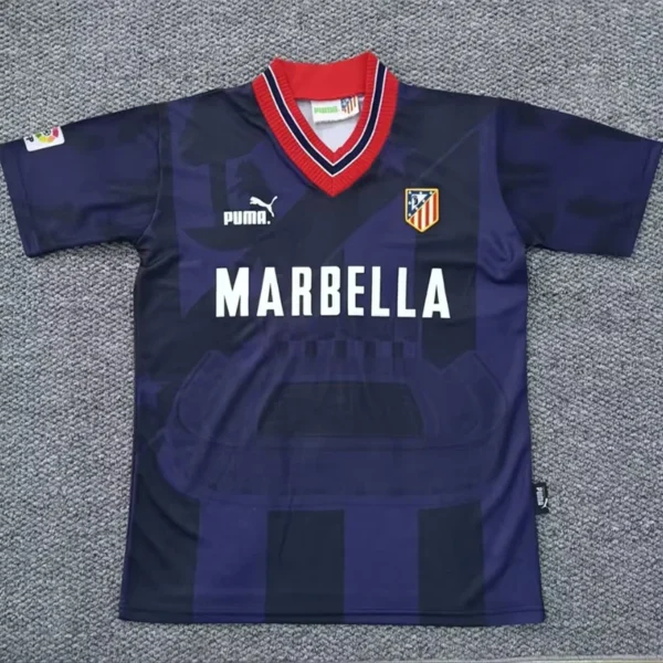 Atlético Madrid 1995/96 Retro Third Jersey Fan Version - Front View Atlético Madrid 1995/96 Retro Third Jersey Fan Version - Front View | KFCOOL