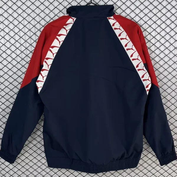 Atlético Madrid 1995/96 Retro Black Red Windbreaker - Back View | KFCOOL