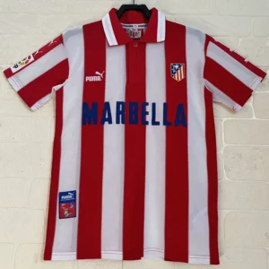 Atlético Madrid 1997/98 Retro Home Jersey Fan Version - Front View Atlético Madrid 1997/98 Retro Home Jersey Fan Version - Front View | KFCOOL