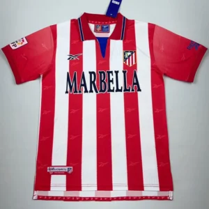 Atlético Madrid 1998/99 Retro Home Jersey Fan Version - Front View Atlético Madrid 1998/99 Retro Home Jersey Fan Version - Front View | KFCOOL