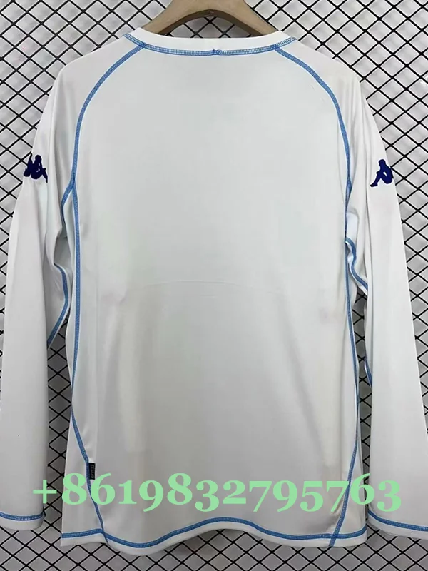 Auxerre 2003/04 Retro Home Long Sleeve Jersey Fan Version - Back View | KFCOOL