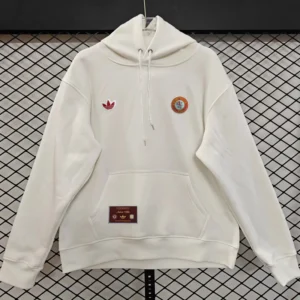 Aston Villa 2025/26 White Hoody - Front View Aston Villa 2025/26 White Hoody - Front View | KFCOOL