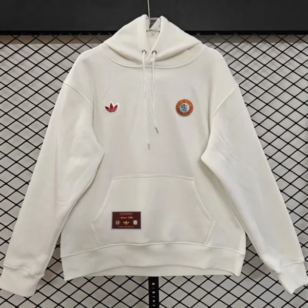 Aston Villa 2025/26 White Hoody - Front View | KFCOOL