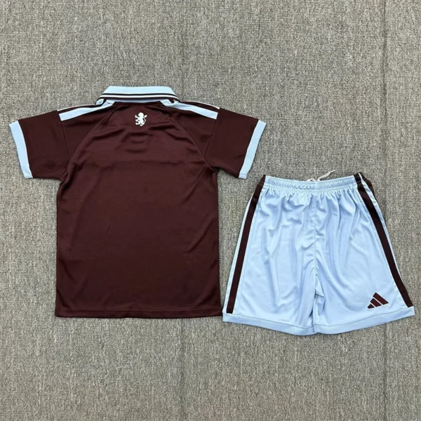 Aston Villa 2026/27 Home Kids Kit Fan Version - Back View | KFCOOL