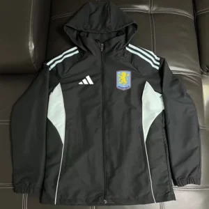 Aston Villa 2026/27 Black Windbreaker - Front View Aston Villa 2026/27 Black Windbreaker - Front View | KFCOOL
