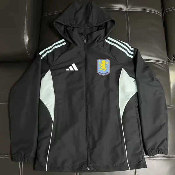 Aston Villa 2026/27 Black Windbreaker - Front View | KFCOOL