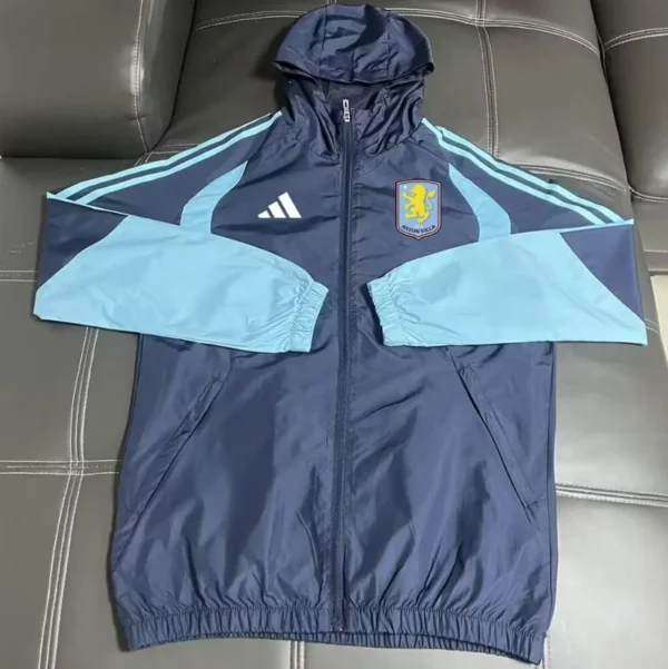 Aston Villa 2026/27 Royal Blue Windbreaker - Front View | KFCOOL