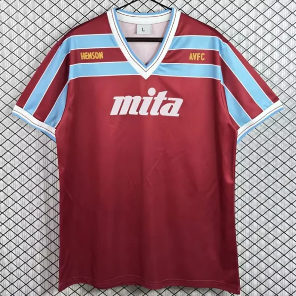 Aston Villa 1985/87 Retro Home Jersey Fan Version - Front View | KFCOOL