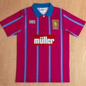 Aston Villa 1993/95 Retro Home Jersey Fan Version - Front View Aston Villa 1993/95 Retro Home Jersey Fan Version - Front View | KFCOOL