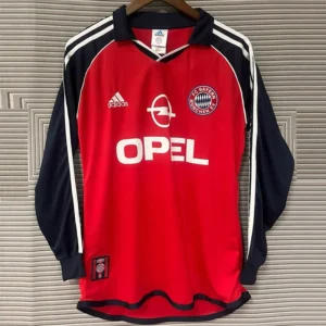 Bayern Munich 2000/01 Retro Home Long Sleeve Jersey Fan Version - Front View | KFCOOL